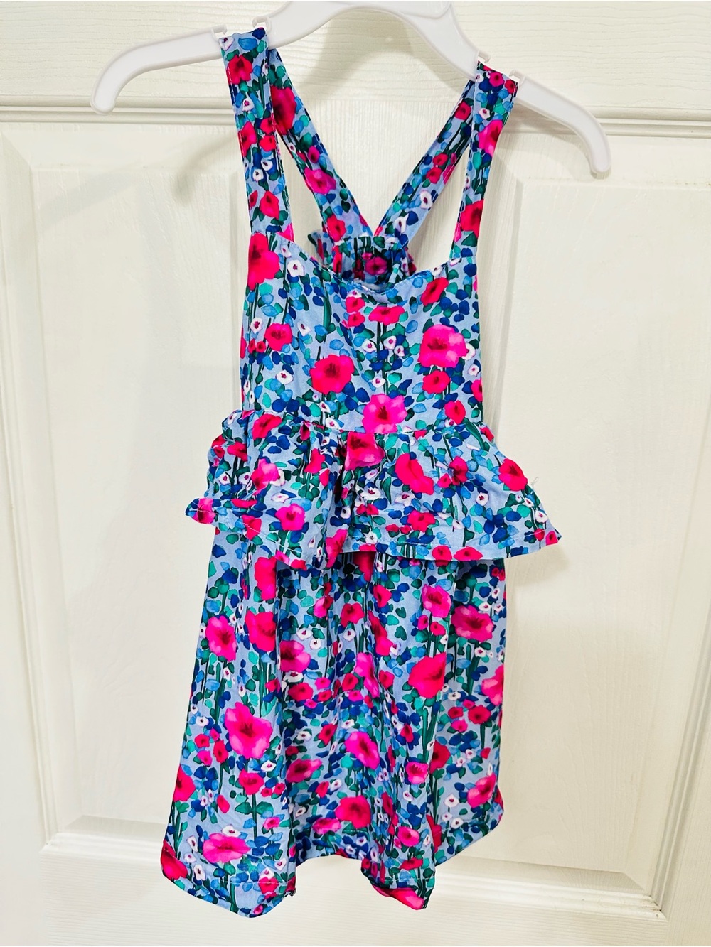 Mayoral Floral Dress with Pink, Green, and Blue Print